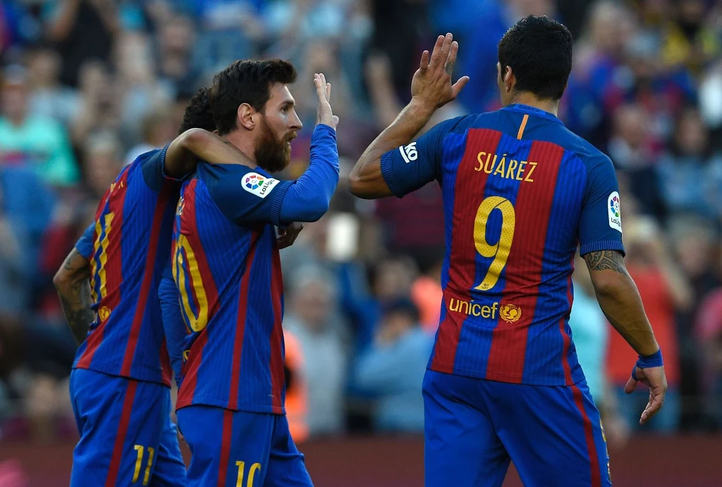 Od lewej: Neymar, Leo Messi i Luis Suarez Od lewej: Neymar, Leo Messi i Luis Suarez