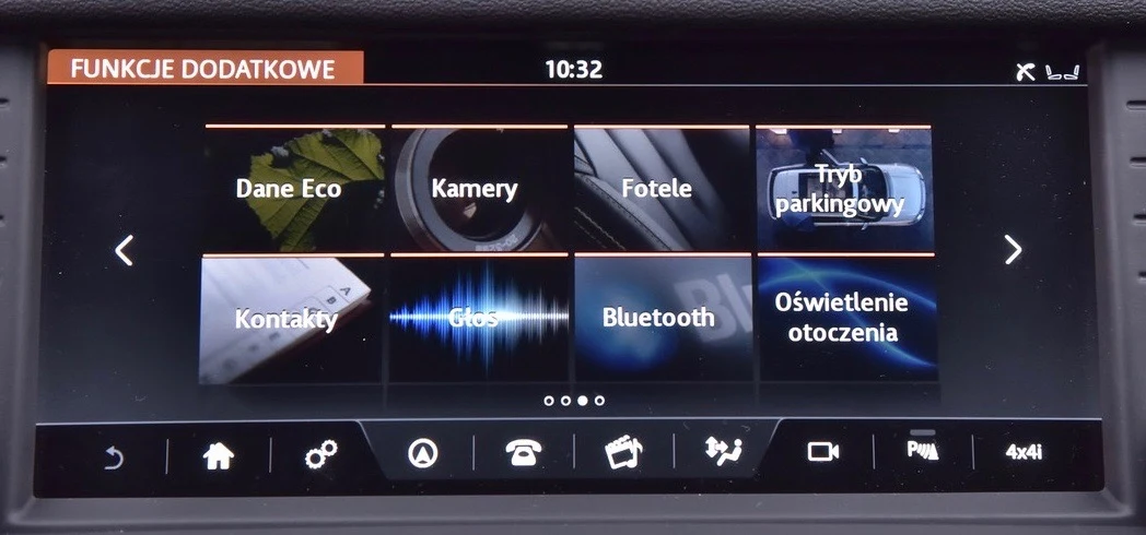 Menu ekranu centralnego okazuje się bardzo przyjazne użytkownikowi.