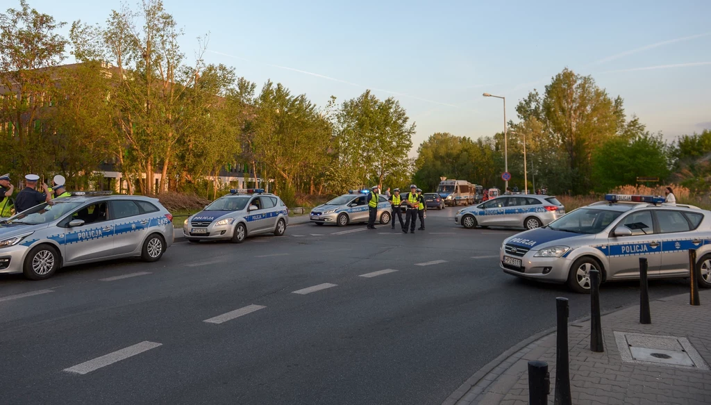 Policjanci na miejscu sobotniego zdarzenia