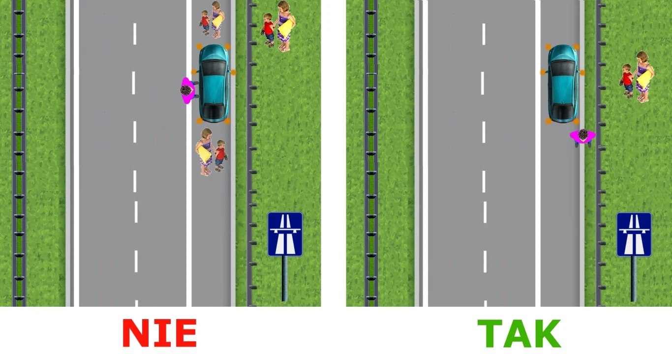 Pasażerowie muszą koniecznie ukryć się za barierami