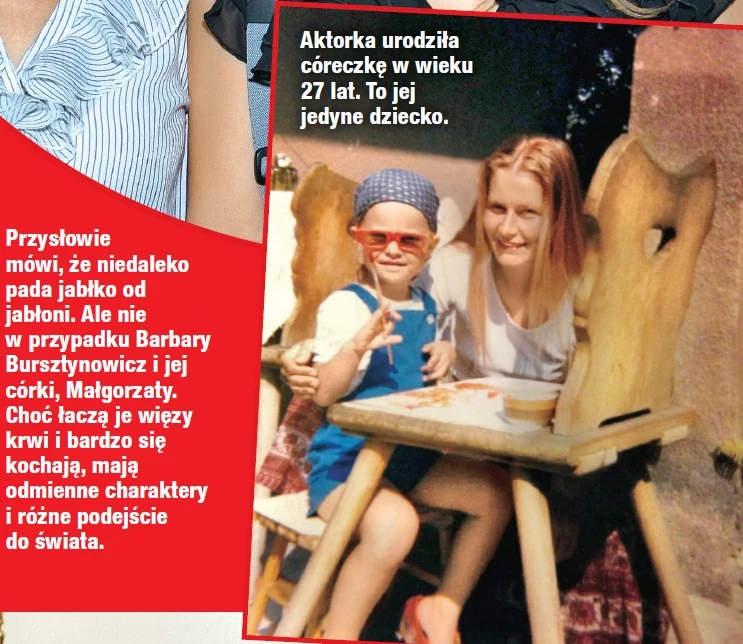 Barbara Bursztynowicz z córką przed laty Barbara Bursztynowicz z córką przed laty