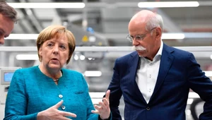 Angela Merkel i szef Daimlera Dieter Zetsche 