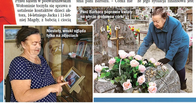 Barbara Gotowiecka na grobie córki Barbara Gotowiecka na grobie córki