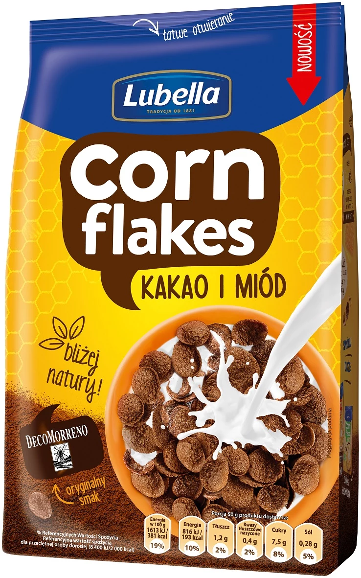 Lubella Corn Flakes Kakao i Miód Lubella Corn Flakes Kakao i Miód