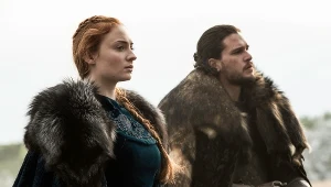 "Gra o tron": Sansa (Sophie Turner), Kit Harington (Jon Snow)