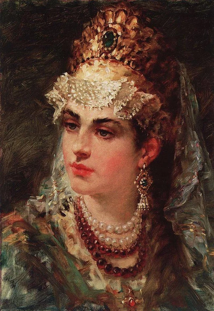 Wiele kobiet tej epoki znanych jest tylko z wyobrażeń artystów tworzących w XVIII lub XIX wieku. Powyżej późny portret żony Włodzimierza Wielkiego, Anny Porfirogenetki, żyjącej w tych samych latach. Jej prawdziwe oblicze też skrywa tajemnica.