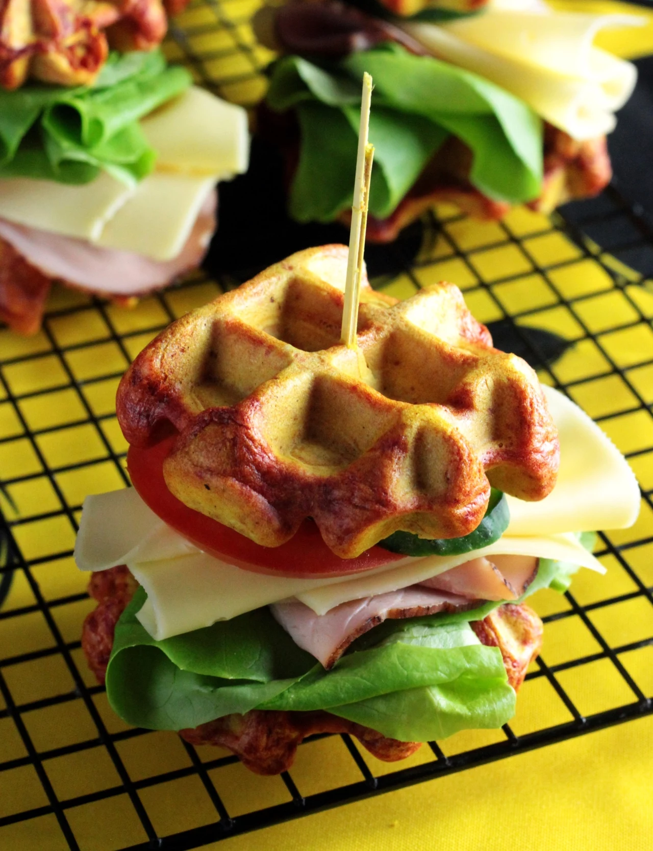 Gofrowe mini burgery Gofrowe mini burgery