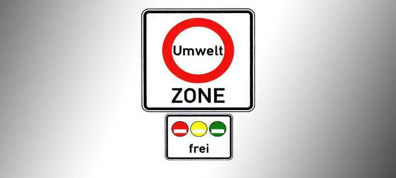 Umweltzone, czyli informacja, że wjeżdżamy do "strefy ekologicznej"