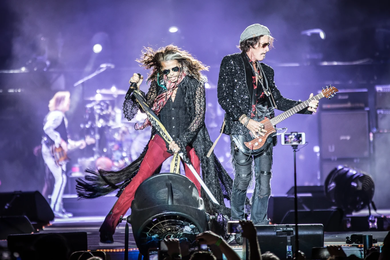 Steven Tyler i Joe Perry (Aerosmith) w Krakowie Steven Tyler i Joe Perry (Aerosmith) w Krakowie