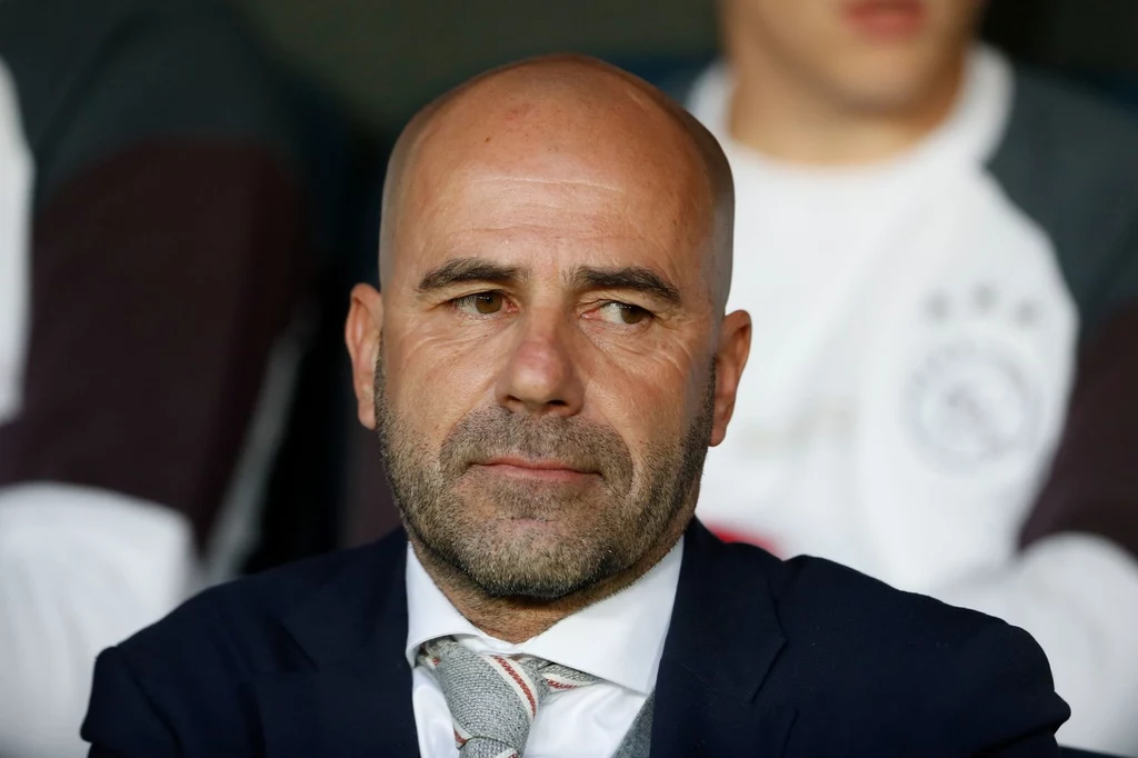 Peter Bosz podczas finału Ligi Europejskiej na Friends Arena pod Sztokholmem