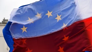 Flaga Polski i Unii Europejskiej