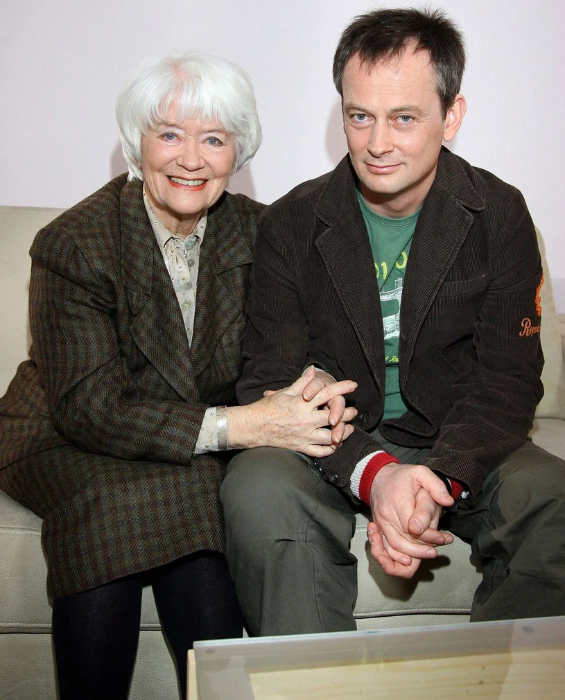 Alina Janowska z synem Michałem Zabrockim