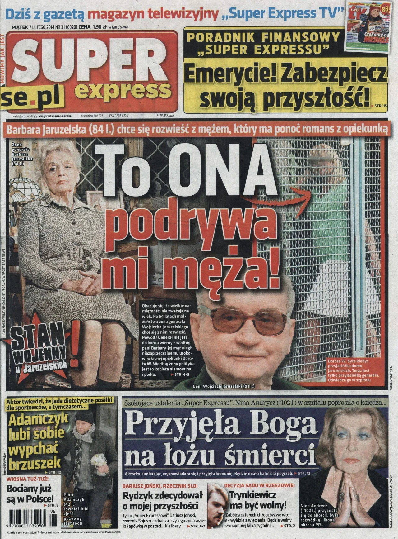Okładka "Super Expressu" Okładka "Super Expressu"