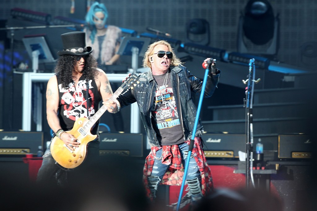 Slash i Axl Rose (Guns N' Roses) w lutym 2017 r.