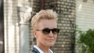 Maria Pakulnis na planie serialu "Powiedz tak!"