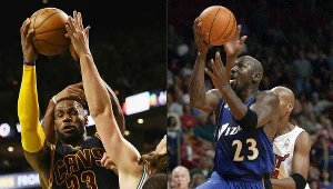 LeBron James (z lewej) pobił rekord Michaela Jordana