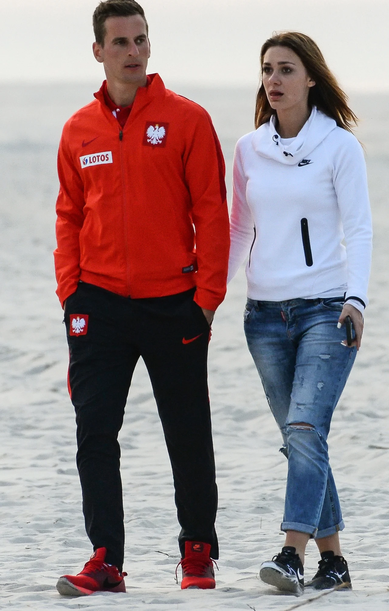 Arkadiusz Milik i Jessica Ziółek