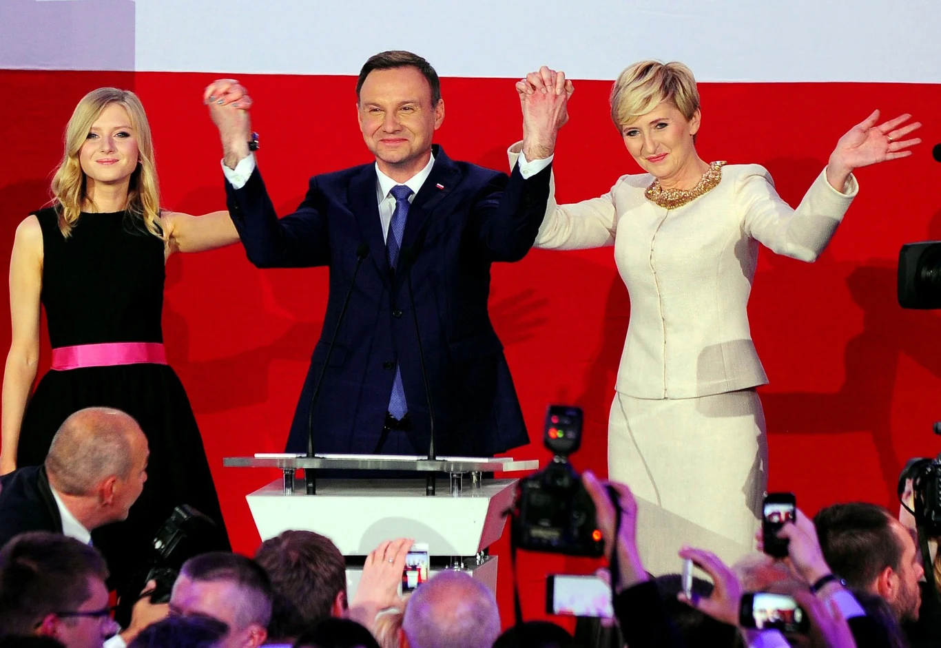 Kinga Duda z rodzicami