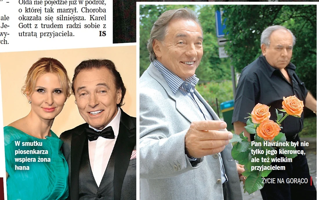 Karel Gott z żoną i przyjacielem