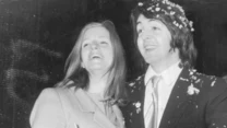 Paul McCartney i Linda Eastman w dniu ich ślubu w 1969 roku