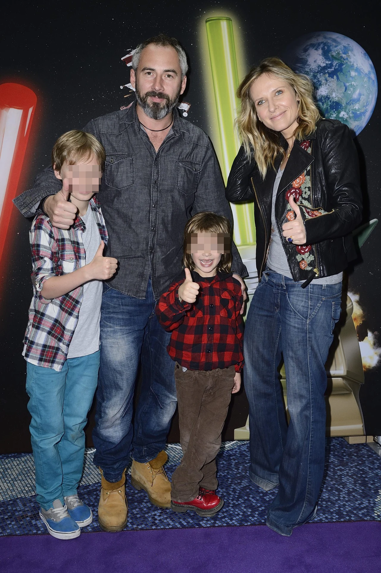 Markowska z partnerem synem i pasierbem Markowska z partnerem synem i pasierbem