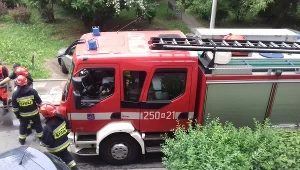 Straż pożarna podczas interwencji