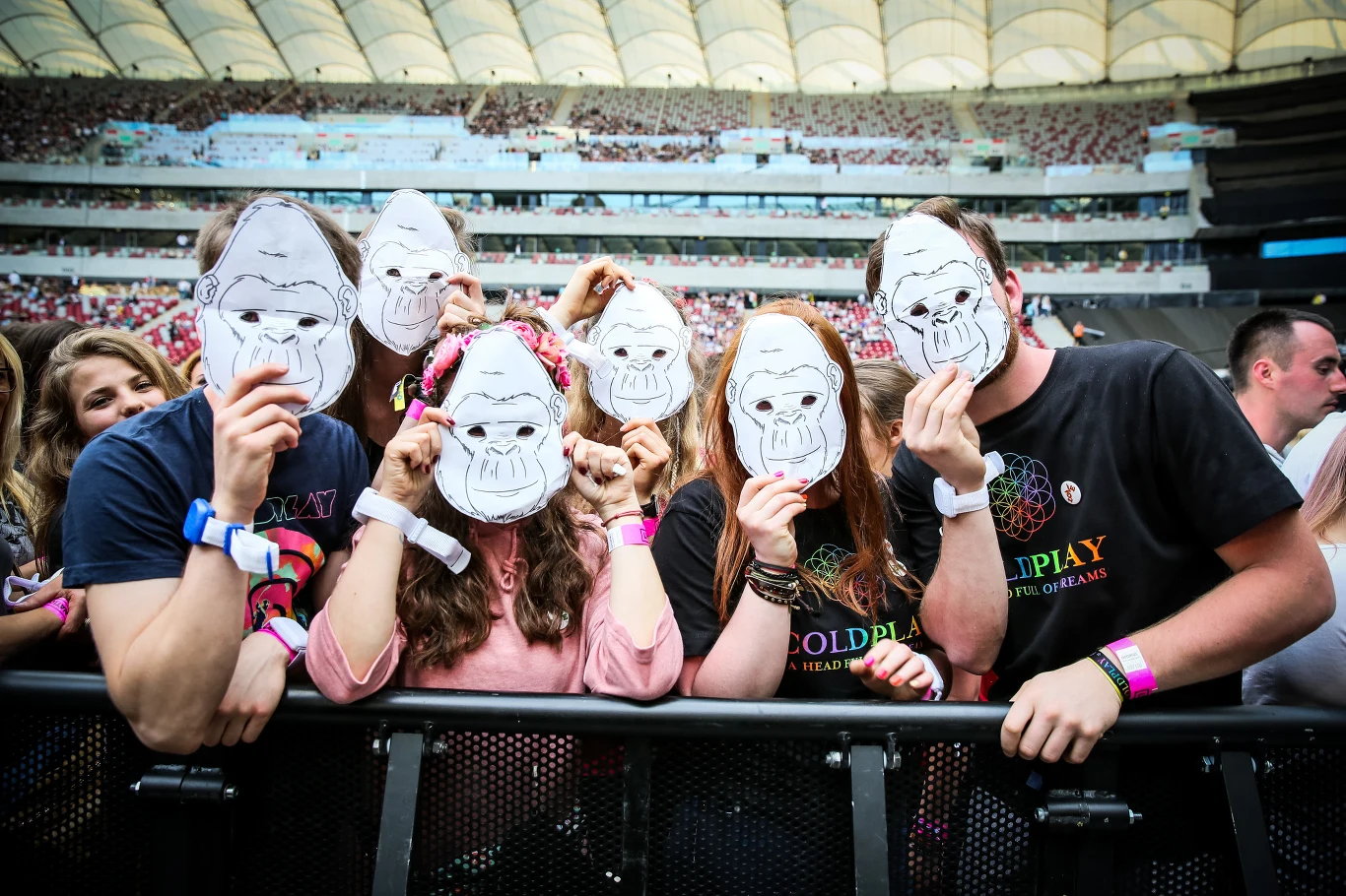 Publiczność na koncercie Coldplay