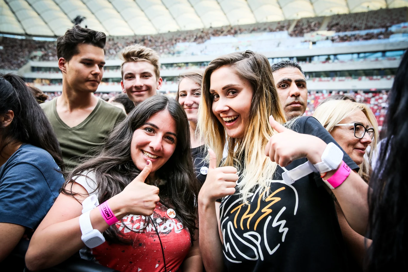 Publiczność na koncercie Coldplay