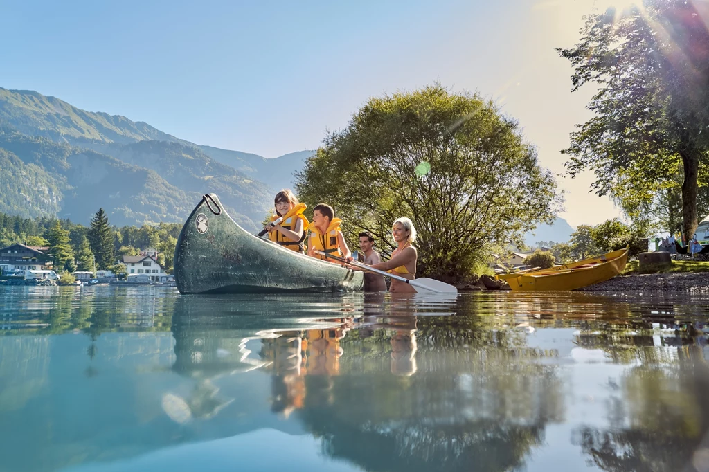 Camping Aaregg nad jeziorem Brienzersee w południowej Szwajcarii