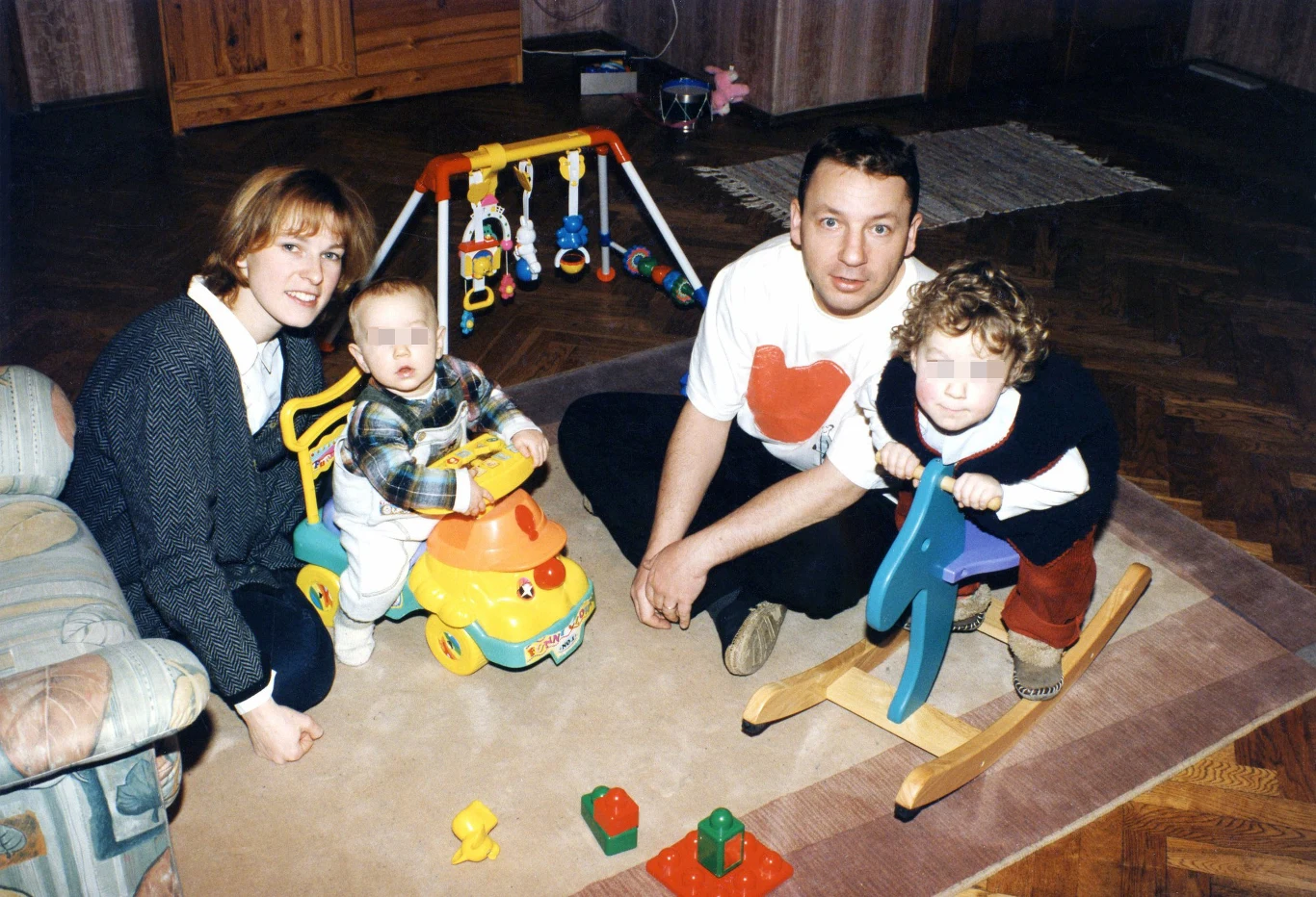 Aleksandra Justa ze Zbyszkiem i dziećmi