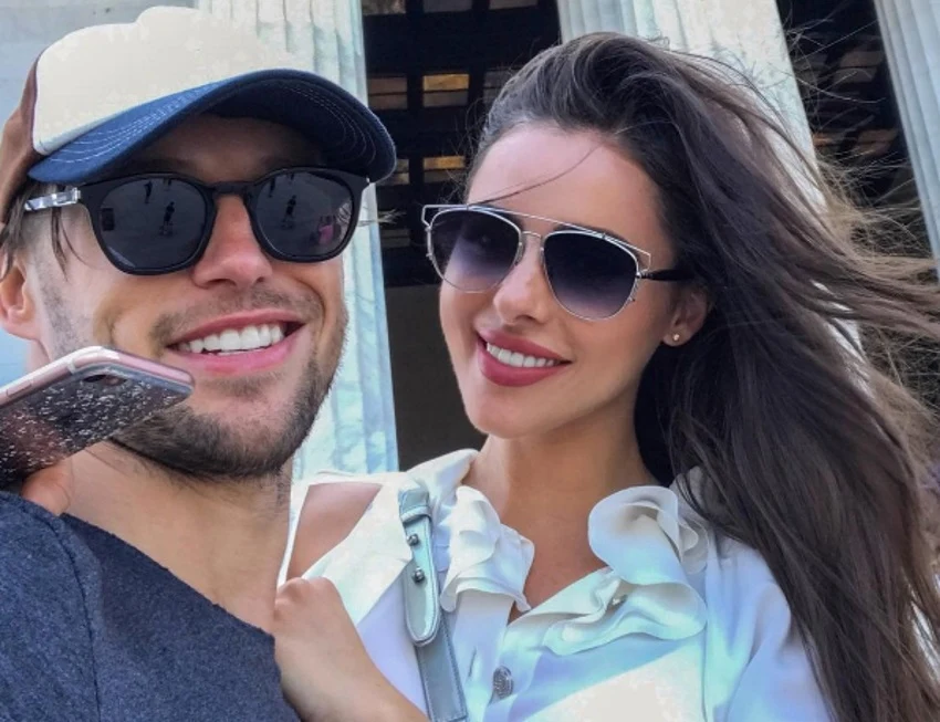 Grzegorz Krychowiak i Celia Jaunat