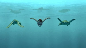 Kadr z nominowanej w tym roku do Oscara animacji "Czerwony żółw"