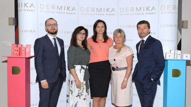 Łukasz Pyzioł - Dyrektor Działu Nauki, Badań i Rozwoju, Magdalena Kalinowska Brand Manager Dermika Salon&SPA,  Elzbieta Mudź Dyrektor Marketingu, Małgorzata Fabisiak Media Relations Manager,  Michał Drozd - Marketing Manager.  

