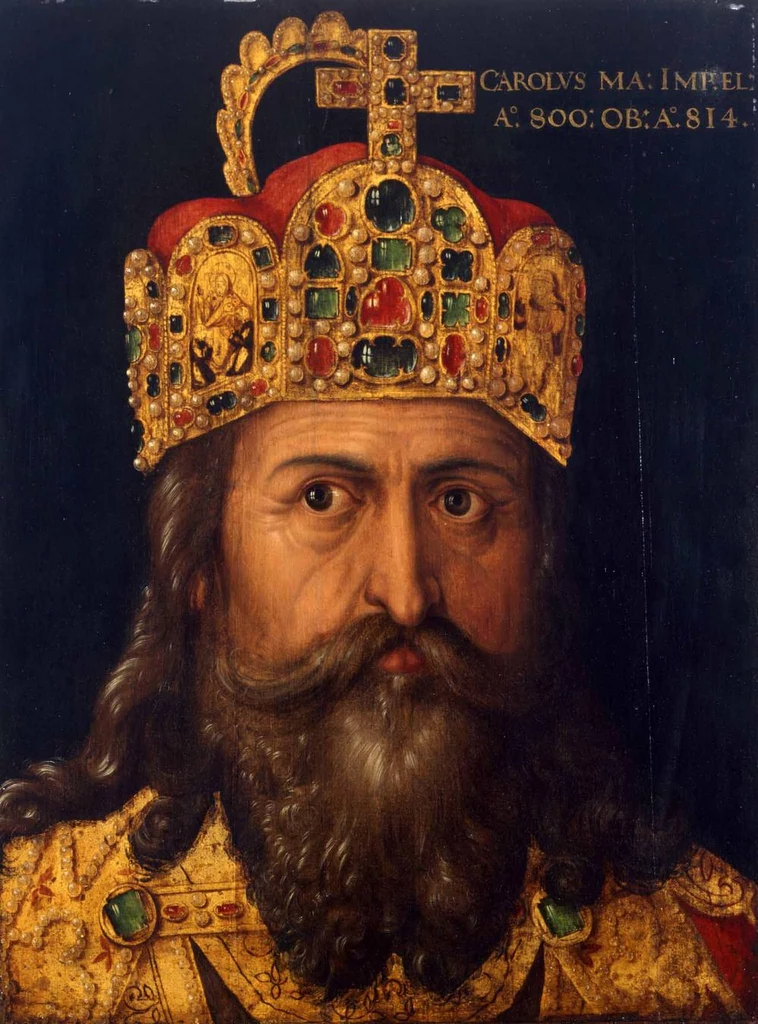 Na przełomie X i XI wieku uważano, że tylko ci, w których żyłach płynie krew Karola Wielkiego, mogą tytułować się królami (źródło: domena publiczna)
