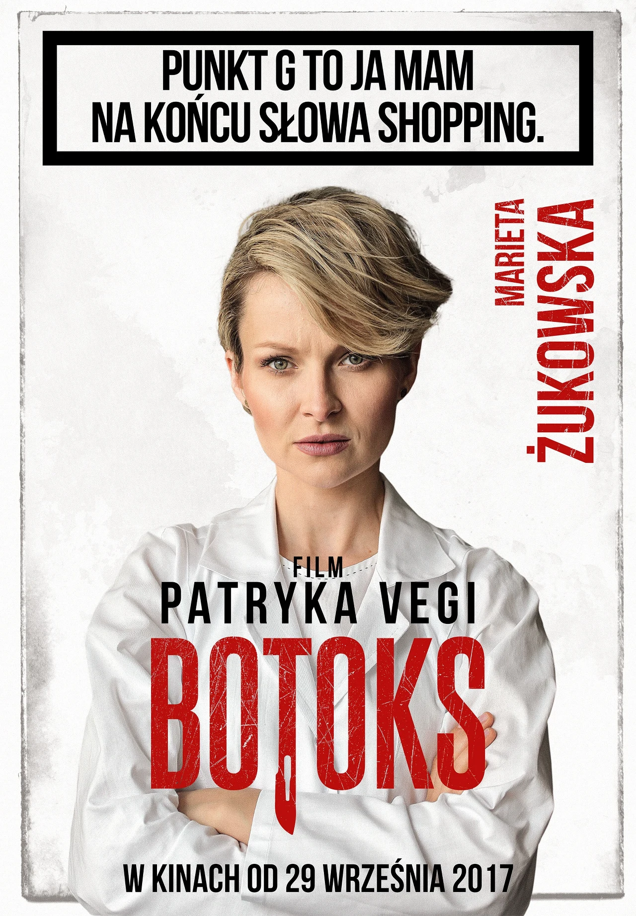 We wrześniu Żukowską zobaczymy w nowym filmie Patryka Vegi "Botoks".

Wcieli się w cenioną chirurg, której poukładany świat rozsypuje się, gdy kobieta dowiaduje się o zdradzie męża. Podkopane poczucie wartości popycha ją w kierunku ginekologii estetycznej i kobiecego libido.

 