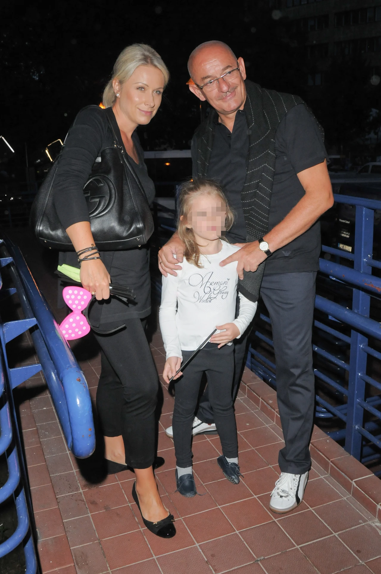 Marcin Daniec z żoną i córką, 2013 rok