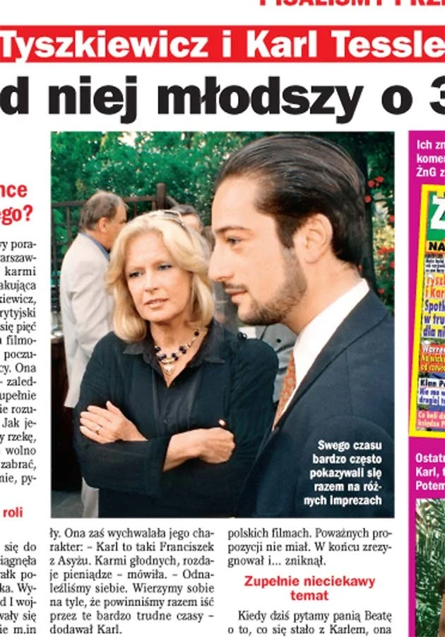 Beata Tyszkiewicz i Karl Tessler w latach 90.