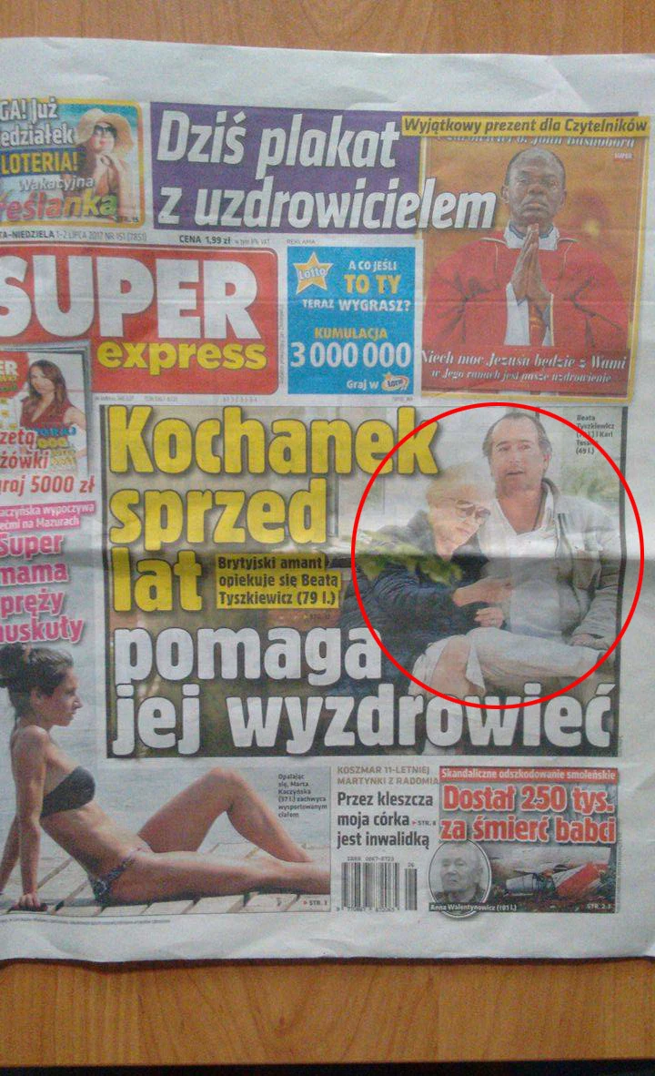 O "romansie" Tyszkiewicz rozpisywał się "Super Express"