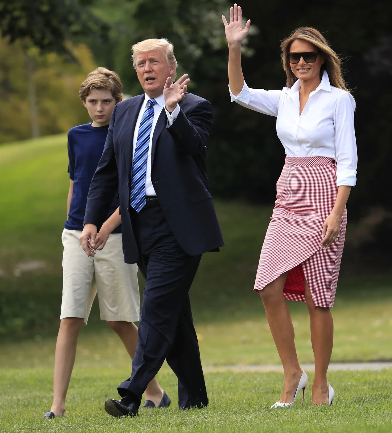 Donald Trump z żoną Melanią i synem Barronem