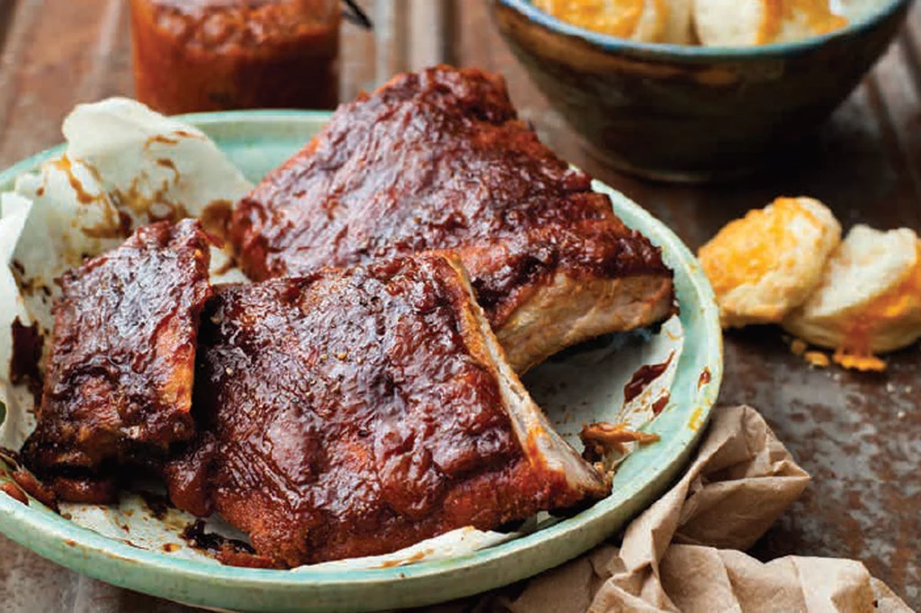 Żeberka „palce lizać” z brzoskwiniowym sosem BBQ Żeberka „palce lizać” z brzoskwiniowym sosem BBQ