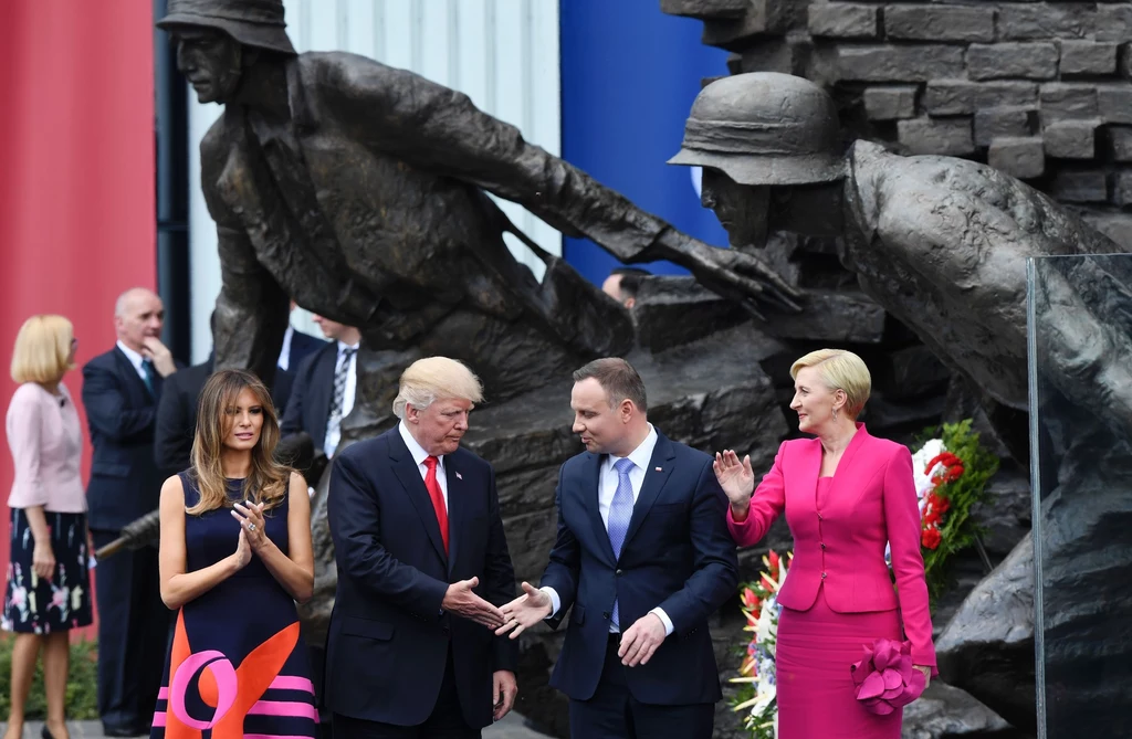 Donald i Melania Trump wraz z Andrzejem i Agatą Dudami Donald i Melania Trump wraz z Andrzejem i Agatą Dudami