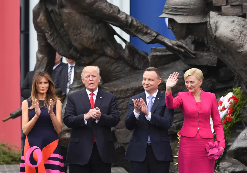 Donald i Melania Trump wraz z Andrzejem i Agatą Dudami Donald i Melania Trump wraz z Andrzejem i Agatą Dudami