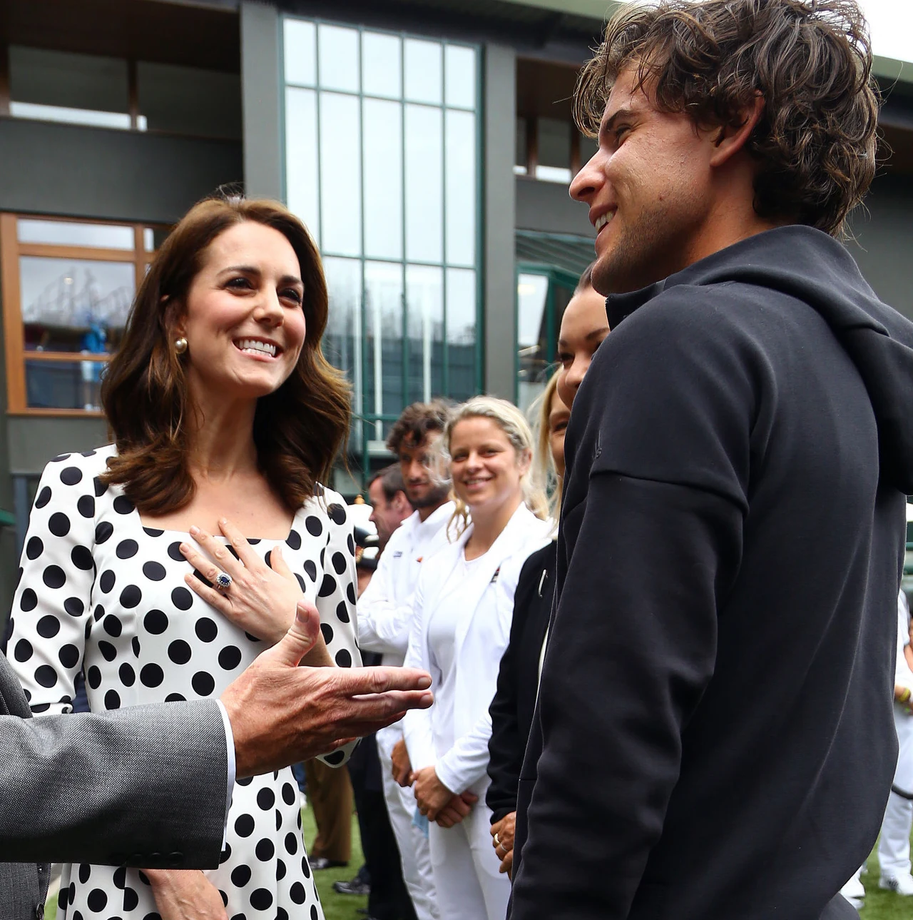 Księżna Kate i Dominic Thiem ucięli sobie pogawędkę