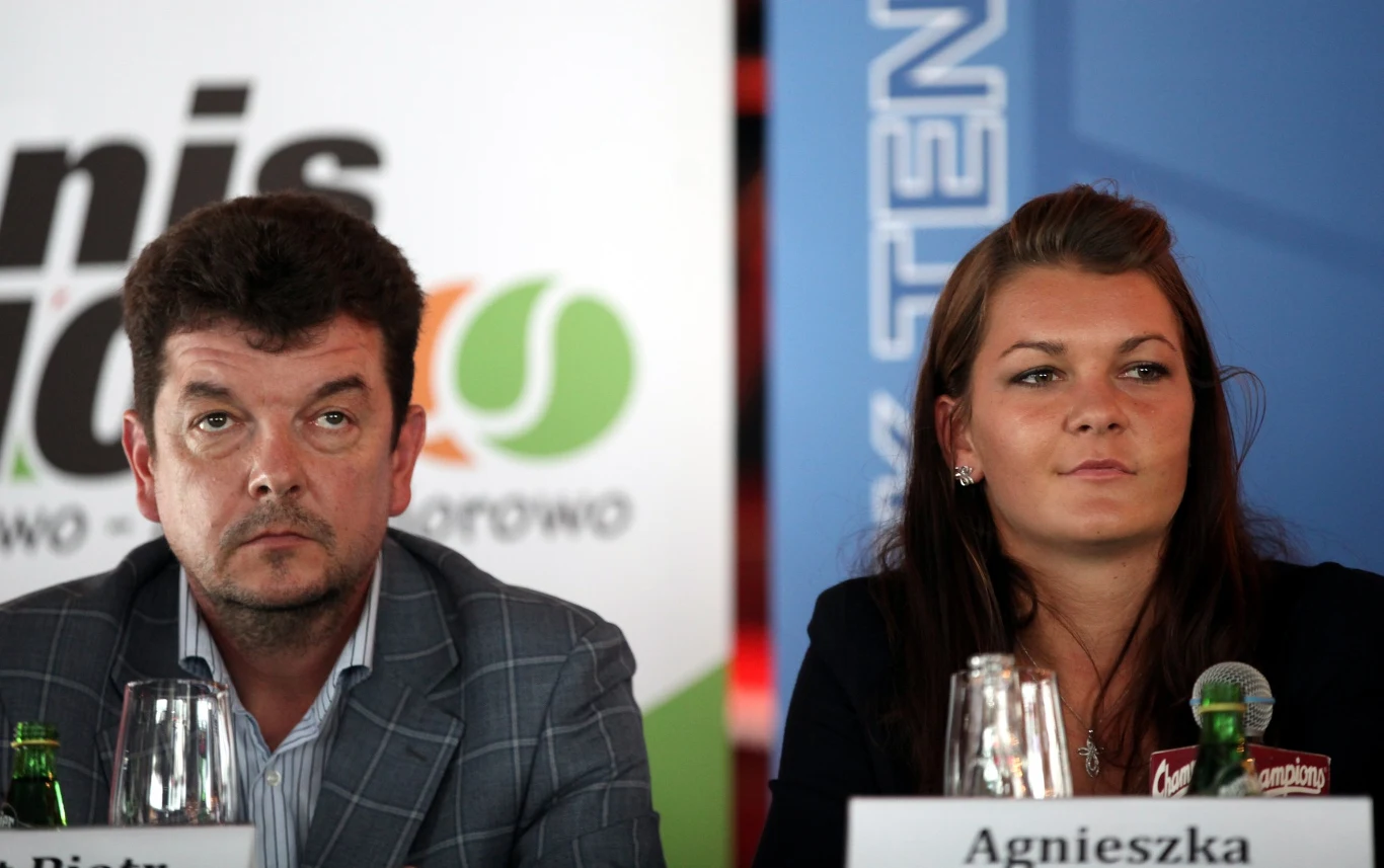 Radwańska z ojcem Radwańska z ojcem