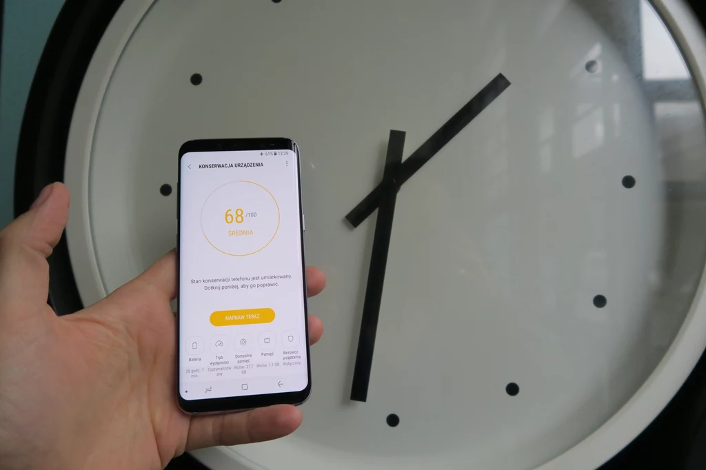 Bateria w Samsungu Galaxy S8, po optymalizacji ustawień, sprawdza się dobrze