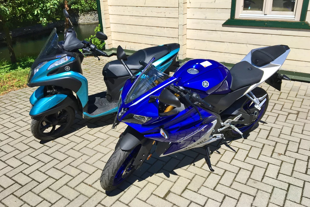 Z lewej Yamaha Tricity z prawej Yamaha YZF-R125?