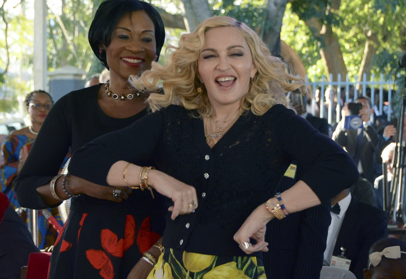 Madonna podczas otwarcia szpitala dziecięcego w Malawi