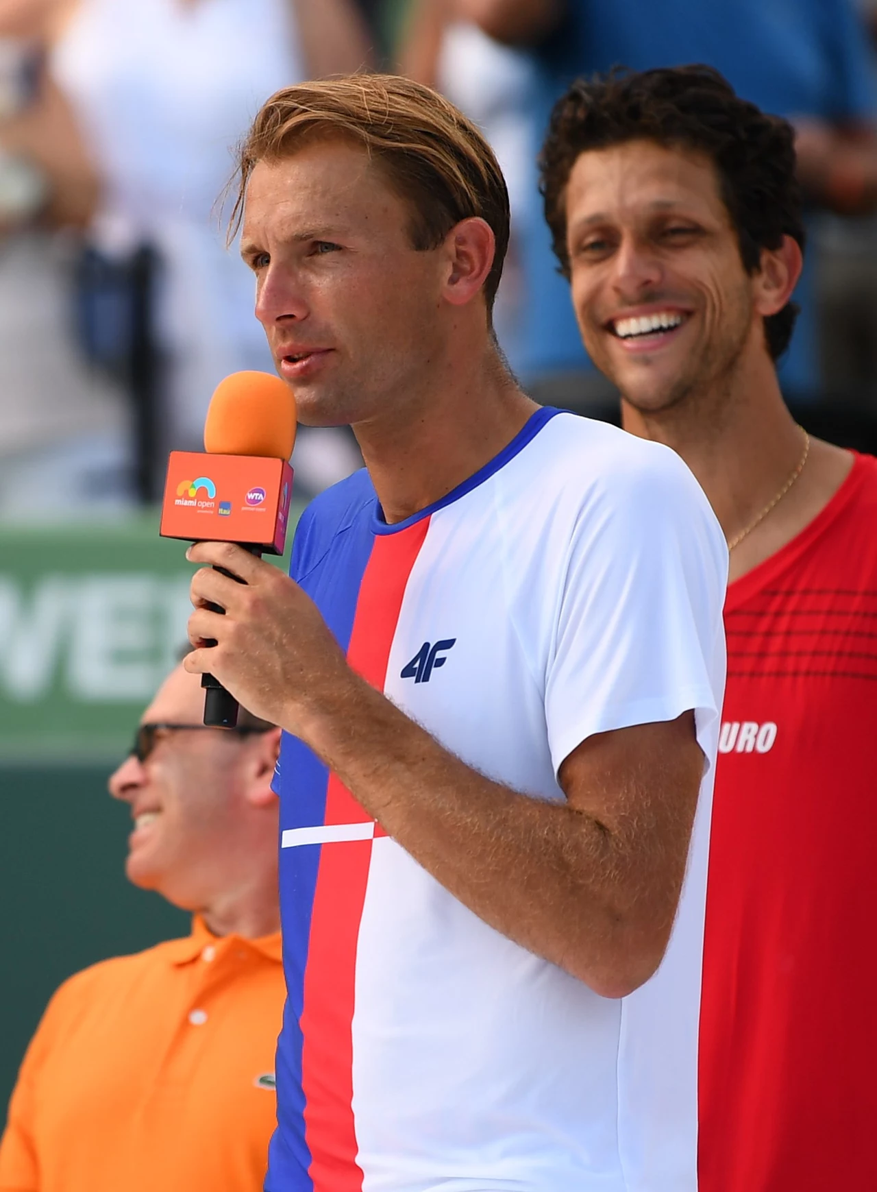 Łukasz Kubot, w tle Marcelo Melo