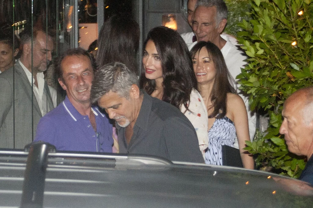George Clooney z żoną Amal George Clooney z żoną Amal
