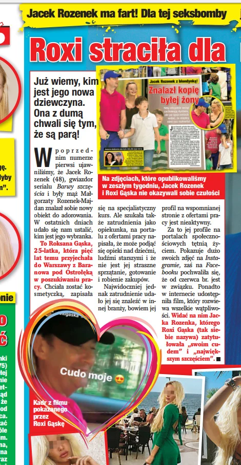 O Jacku Rozenku i Roksanie pisze "Twoje Imperium"